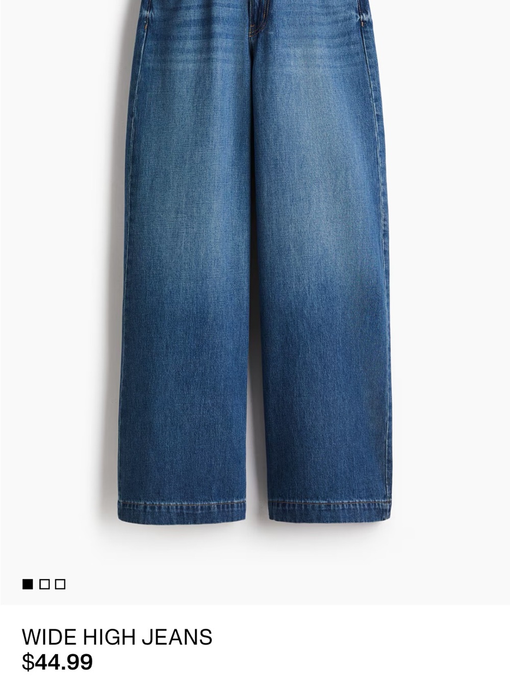 H&M Light Blue Denim Jeans with Contrast Stitching